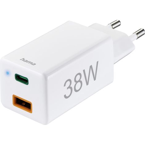 Hama mini ladegerat usb c usb a qualcomm 30 38w wei 642 (1/5)