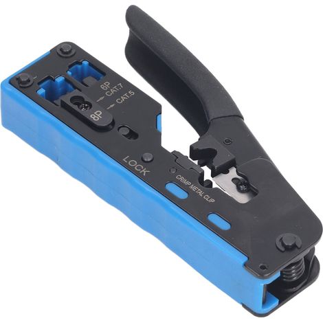 Kit d'outils de sertissage RJ45 tout-en-un pour connecteurs Ethernet 8P et 6P : sertissage, coupe et dénudage