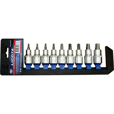 Jeu de Douilles hexagonal T20-T60, 9 pièces, 1/2 pouce, Qualité Industrielle (1/4)