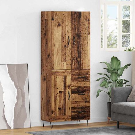 Highboard mit Schubladen 2 pcs Altholz Holzwerkstoff