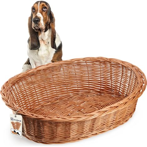 KADAX Cama para perros de mimbre 80 cm Grande L (1/5)