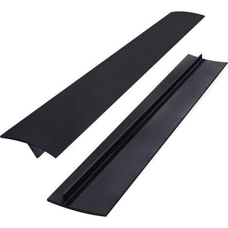 Gap Cover 53cm Gap Covers Silicone Kitchen Gap Filler Stove Cover for Stove Countertop Baking Oven 2 Pieces Black (1/5)