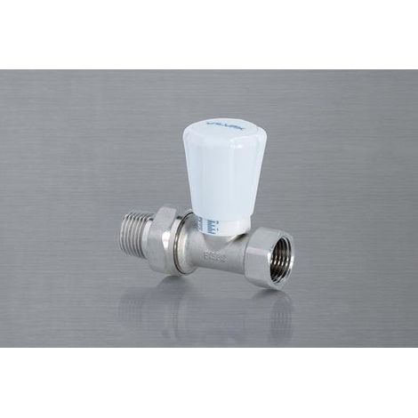 Valvola per radiatore Activ plus dritta nichelata da 1/2 pollice
