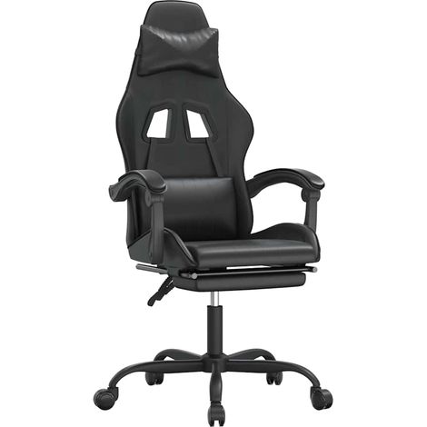 Maison Exclusive - Sedia da Gaming con Poggiapiedi Nero in Similpelle (1/5)