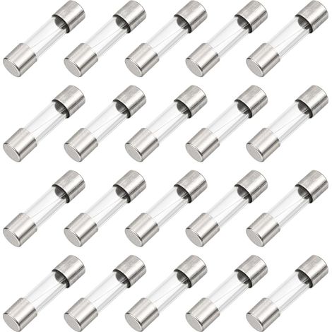 20 Pcs Fusible en Verre à Action Rapide 3A 125V 5x20mm (1/5)