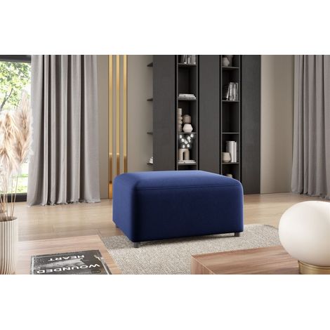 Polsterhocker Designerhocker Hocker MEGAN in Stoff Salvador Dunkelblau (1/3)