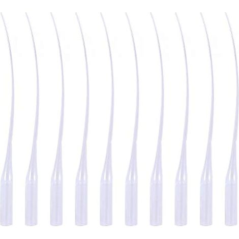 100 pièces embouts applicateurs en plastique, micro embouts pipette pour colle, distributeur de précision pour laboratoire, bricolage, blanc (1/5)