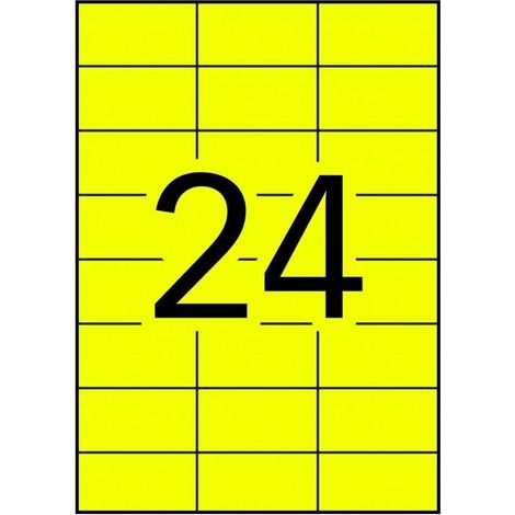 Las etiquetas amarillas con cantos rectos y tamaño de 70,0 x 37,0 mm con adhesivo permanente son un producto ideal para destacar la información en sob