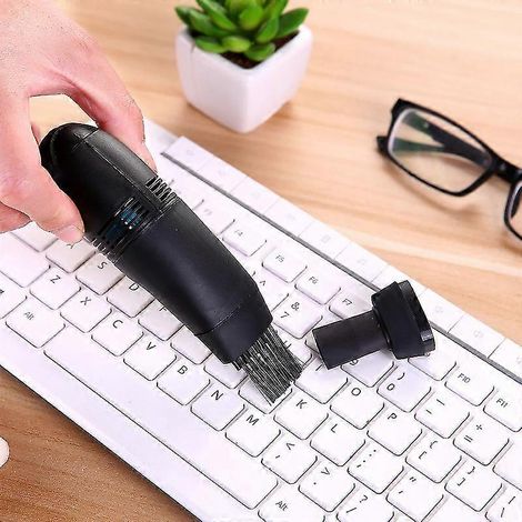 Aspiradora portátil de mano para coche, de alta potencia y fuerte succión. Variedad de colores disponibles. Aspiradora de mano para mini teclado de ordenador portátil (negro).