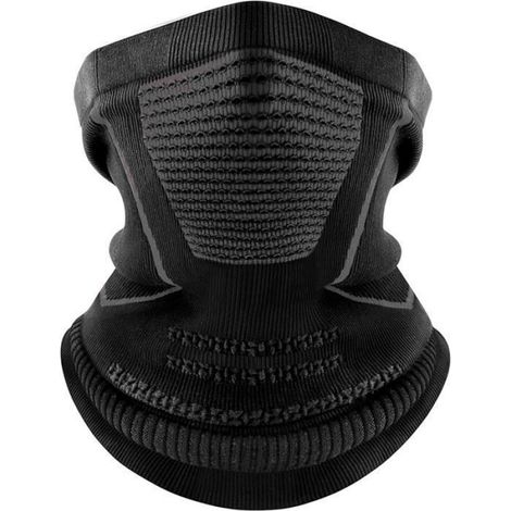 Cache Cou Homme Sport Respirant Masque Tour Cou Moto Femme Hiver Coupe-Vent Cache Nez Ski Gris (1/5)