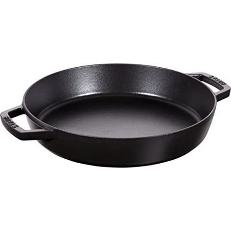 Staub Gusseisen Pfanne emailliert Schwarz 34 cm (1/2)