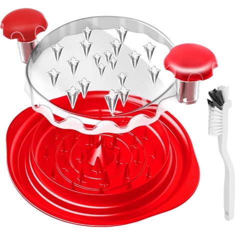 Déchiqueteuse à poulet grande taille, outil à effilocher blanc de poulet avec brosse et fourchette, machine à viande visible, bande antidérapante, poignée ergonomique, sans BPA, adaptée au porc, bœuf (1/2)