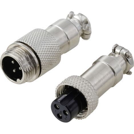 TRU COMPONENTS TC-13895560 Connecteur rond mâle, Contact femelle Nombre total de pôles: 3 Série (con (1/4)
