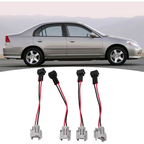 4 Kraftstoffeinspritzdüsenadapter für Honda Civic K20 K24: 4 DENSO-Buchsen auf EV1-Stecker (1/5)
