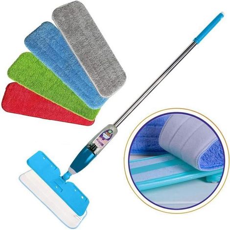4pcs Mop Remplacement,Housse de Nettoyage de Rechange Mop,pour Microfibre de Balai Bona les Serpillères Spray,42  14cm