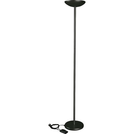 Lampadaire trépied halogène noir 1830 mm – Intensité lumineuse variable – 120 W – Éclairage indirect blanc chaud – 2220 lumens – Maul