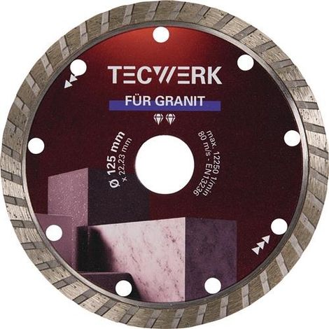 TECWERK Diamanttrennscheibe GRANIT D.230mm Bohr.22,23mm Seg.-H.7mm Seg.-S.2,6mm (1/2)