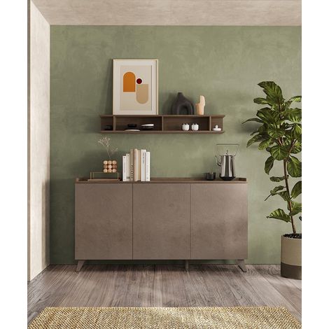 Buffet/bahut moderne 181 cm bronze/mercure Tristan (1/4)