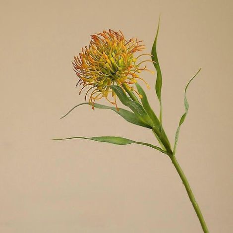 Chrysanthème artificiel en plastique, tige unique, aiguille, photographie de mariage, décoration intérieure, art floral, fausse fleur de chrysanthèmejaune (1/5)