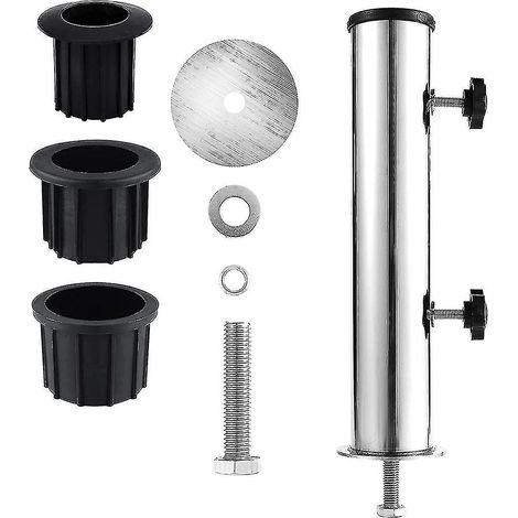 Ensemble de tubes pour mât de parasol, pied de parasol d'extérieur, ensemble de tubes à emboîter, adapté au jardin extérieur (1/5)