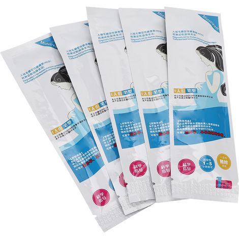 5 bâtonnets test de grossesse précoce à usage domestique, kit de bandelettes urinaires HCG pour femme (1/5)