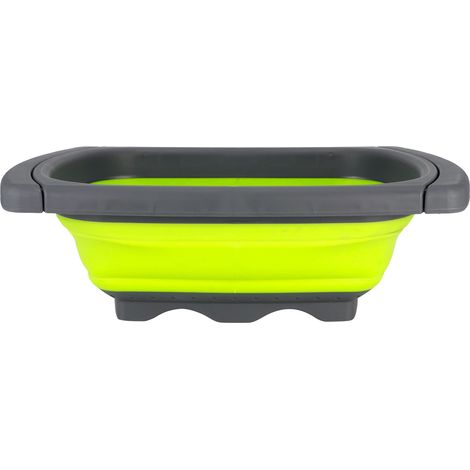 Panier de Lavage Légumes Fruits Pliable avec Egouttoir - Bac Égouttage Réutilisable (1/5)
