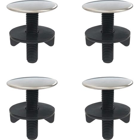 Set mit 4 Abdeckungen für Küchenarmaturlöcher aus gebürstetem Edelstahl