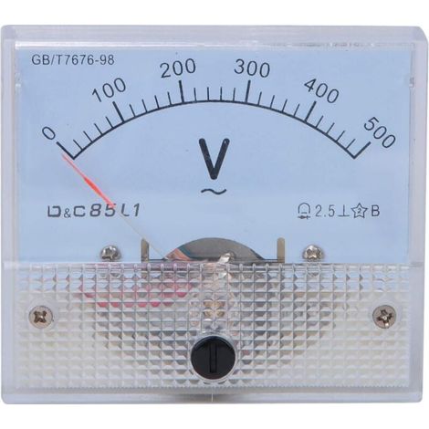– voltmètre analogique, voltmètre mécanique DC, plage 0-500V, testeur de tension, détecteur, panneau de mesure (1/4)