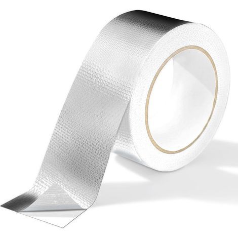 Ruban Adhésif Aluminium,50mm x 20m Aliminum foil tape Fibre de Verre Résistant à la Chaleur UV & à l'Eau, Imperméable pour Réparation d'Isolation (1/5)