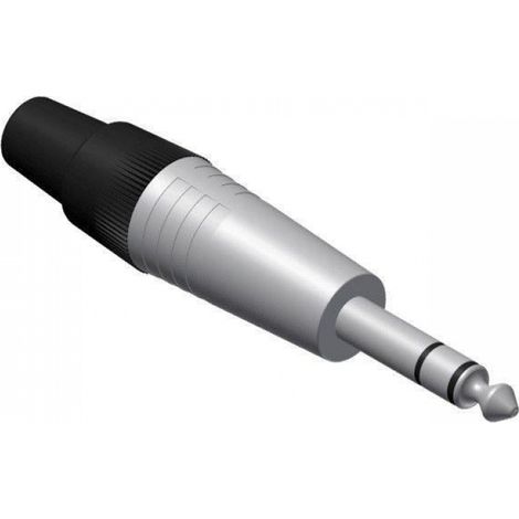 Connecteur Jack 6.3 mm - Mâle Stéréo - Pour Équipements Audio - Blanc - 1 Pièce