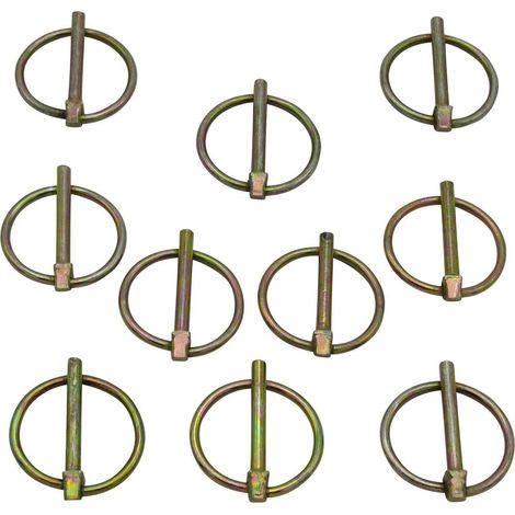 11MM Tractor Lynch Pins x10 (Linchpin Lynchpin Trailer Fastener) (1/5)