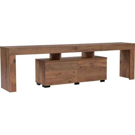 Porta TV in legno "Enclave" - 180 x 31 x 50 cm - Marrone