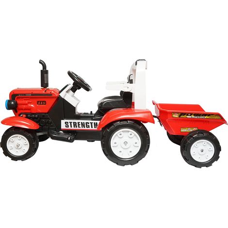 Trattore elettrico con rimorchio e batteria per bambini, giocattolo 3-6 anni Hello Baby (1/5)