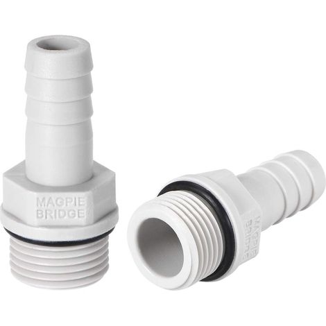 2Pcs Adaptateur raccord flexible PVC 10mm 25/64" Barbillon (1/5)
