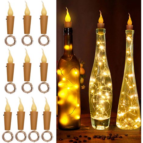 Ein Meter lange Lichterkette mit 21 LEDs, Flaschendeckelmuster, wasserdicht (IP65), warmweiß, für Zuhause, Partys, Feste, Feiertage, Hochzeiten (1/5)
