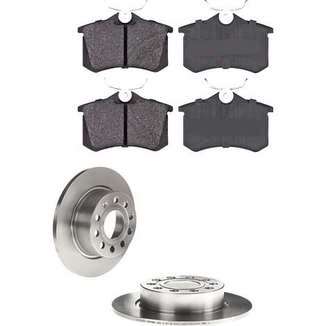 KIT FRENI POSTERIORI compatibile con VW GOLF PLUS V (5M1,521) - DISCHI + PASTIGLIE OEM: P 85 020 , P 85 073 / 17520 , 17547 , 17628 /SOSTITUZIONE DIRETTA/BASSA POLVERE/SILENZIOSO (1/5)