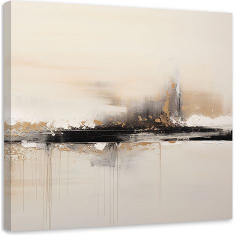 Tableau déco Abstraction beige 30x30 (1/5)