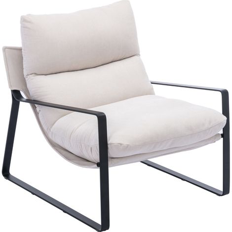 Recliner Chair in Chenille Fabric Retro Comfortable Lounge Chair Upholstered for Bedroom Living Room Relax, Beige, Washon
