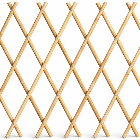 Traliccio per rampicanti in Bambù naturale da 180x90 cm - Reticolato Grigliato estensibile Ø 12/14 mm (1/5)