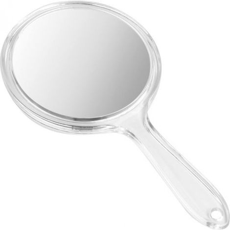 Mmgoqqt - Miroir double face avec poignée - Grossissement x3 - Miroir de maquillage rond - Diamètre du miroir : 12,5 cm - Miroir en ABS de qualité (1/5)