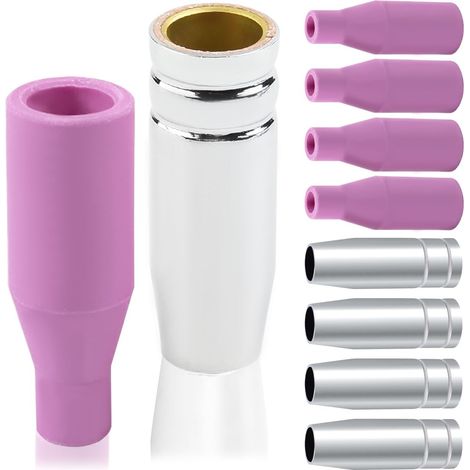 15AK MIG MAG Buse à gaz et Buses en céramique, buse Conique, Bouclier, buse à gaz, consommables de soudage MIG pour Accessoires de Torche de soudage 14AK 15AK MB15 MB14 MIG (10 pièces) (1/5)