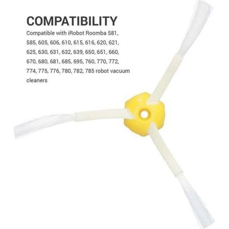 3pcs Brosses latérales - iRobot Roomba séries 500 600 700 (1/3)