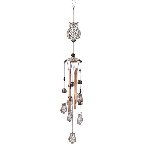 Carillons Éoliens Hibou Intérieur Extérieur Carillons de Jardin en Métal Cloche de Vent pour Décoration Jardin/Maison (1/4)