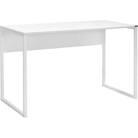Bureau, Table d'ordinateur, table de travail coloris Blanc - Hauteur 77 x Longueur 120 x Profondeur 60 cm (1/5)