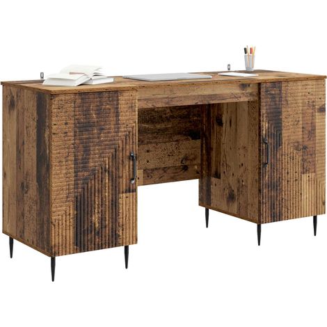 Maison Exclusive - Schreibtisch mit Regal Altholz 142,5 x 50 x 75