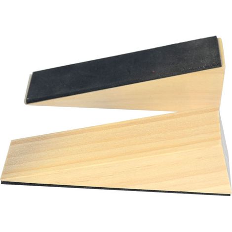 Lot de 2 blocs porte en bois, Arrêt de porte robuste avec base en caoutchouc, Cale porte pour tous types de sols et de portes, Door stopper