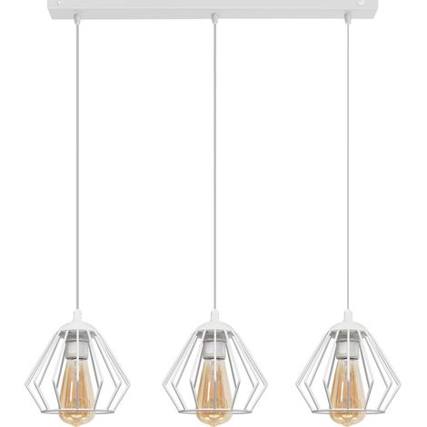 Helam AGAT Plafonnier Barre Droite Blanc 65cm