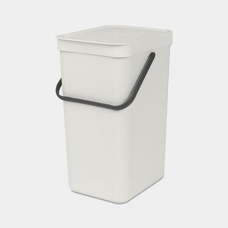 Cubo de basura de 16 L gris claro - Sort & Go - Brabantia (1/4)