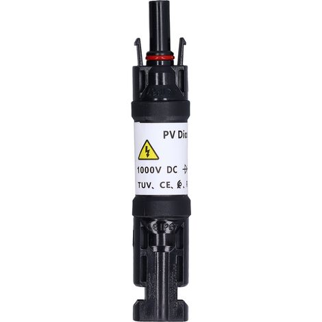 Connecteur Diode Anti-retour PV Mâle-Femelle IP67 Étanche pour Panneaux Solaires, Support Diode Bloquante 1000V (1/5)