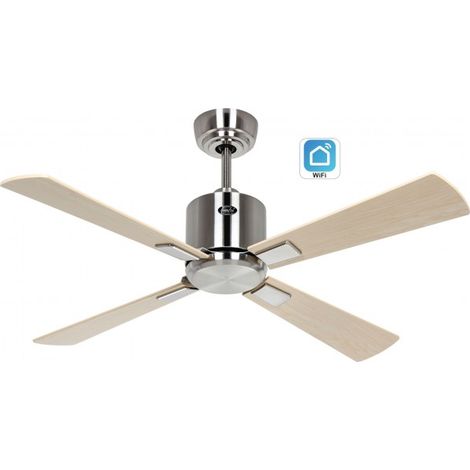 CasaFan 942121W ECO NEO III 103cm Ventilateur de plafond avec WiFi CasaFan 942121W ECO NEO III 103cm Chrome brosse/erable et Hetre (1/5)